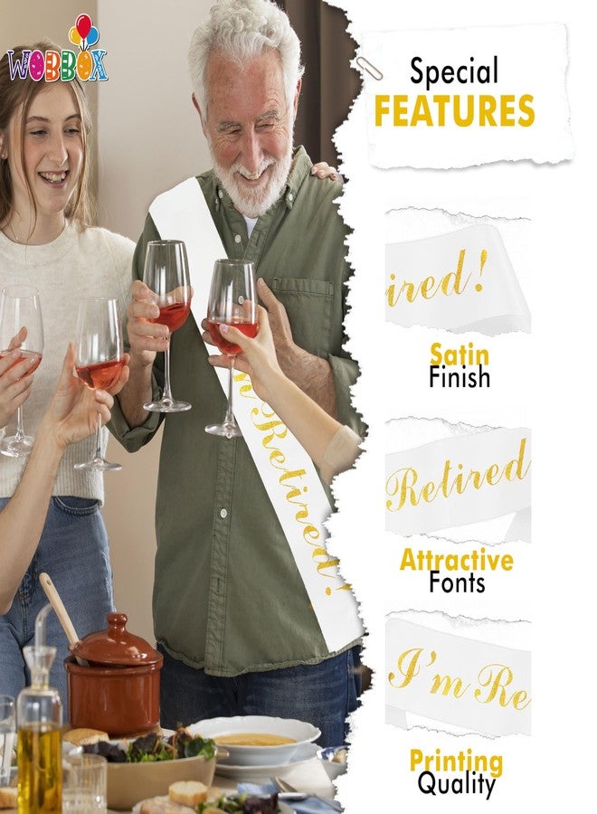 WOBBOX Happy Retirement Sash, Retirement Party Decorations-(1 Pcs) (FP4513) - Image 5